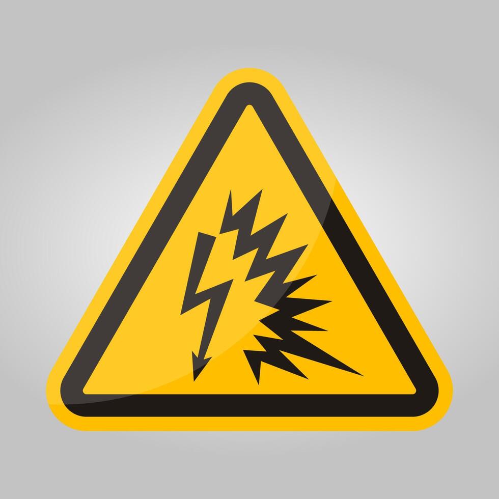 Warning Sign Arc Flash Symbol on white background vector