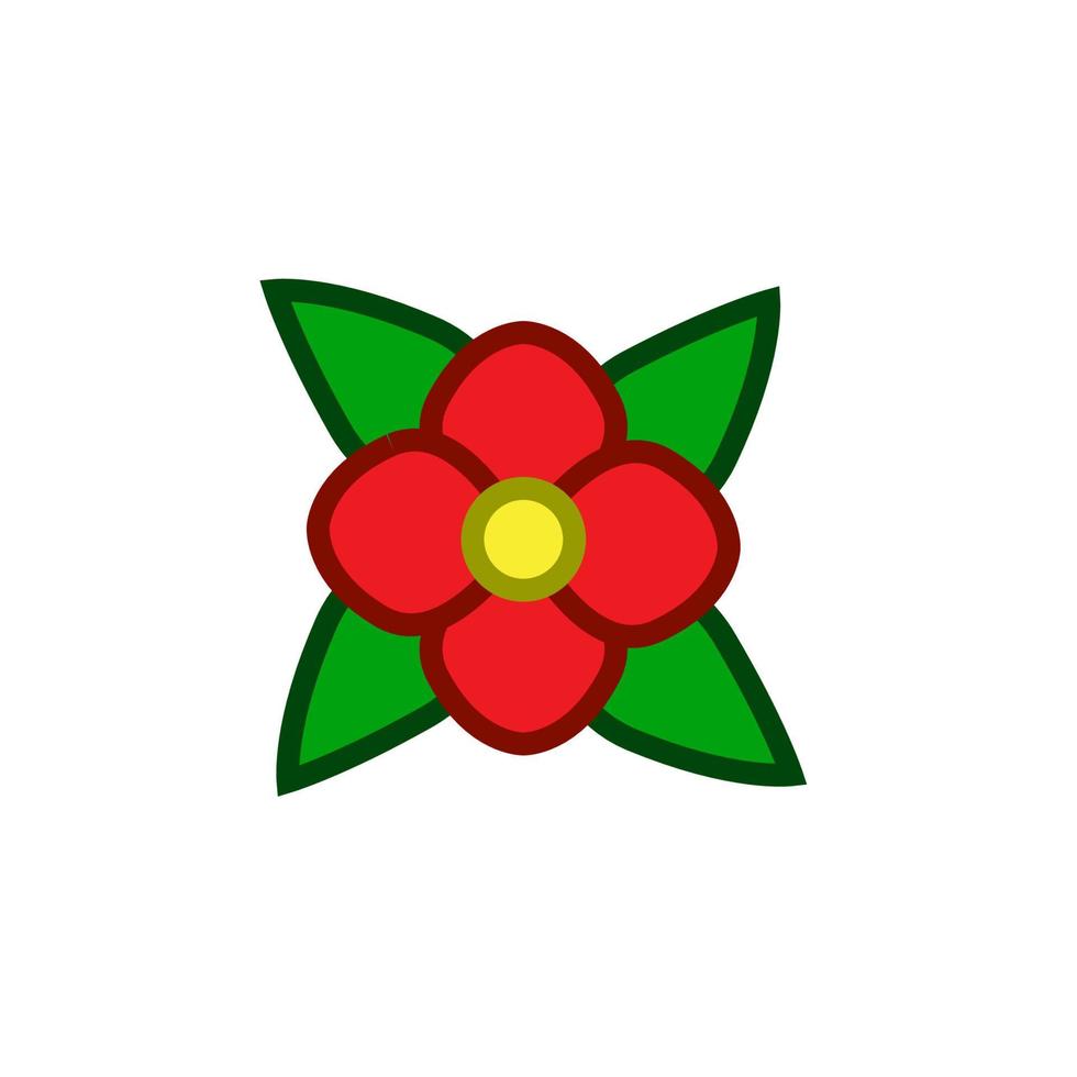 icono de dibujos animados de flores de colores. vector