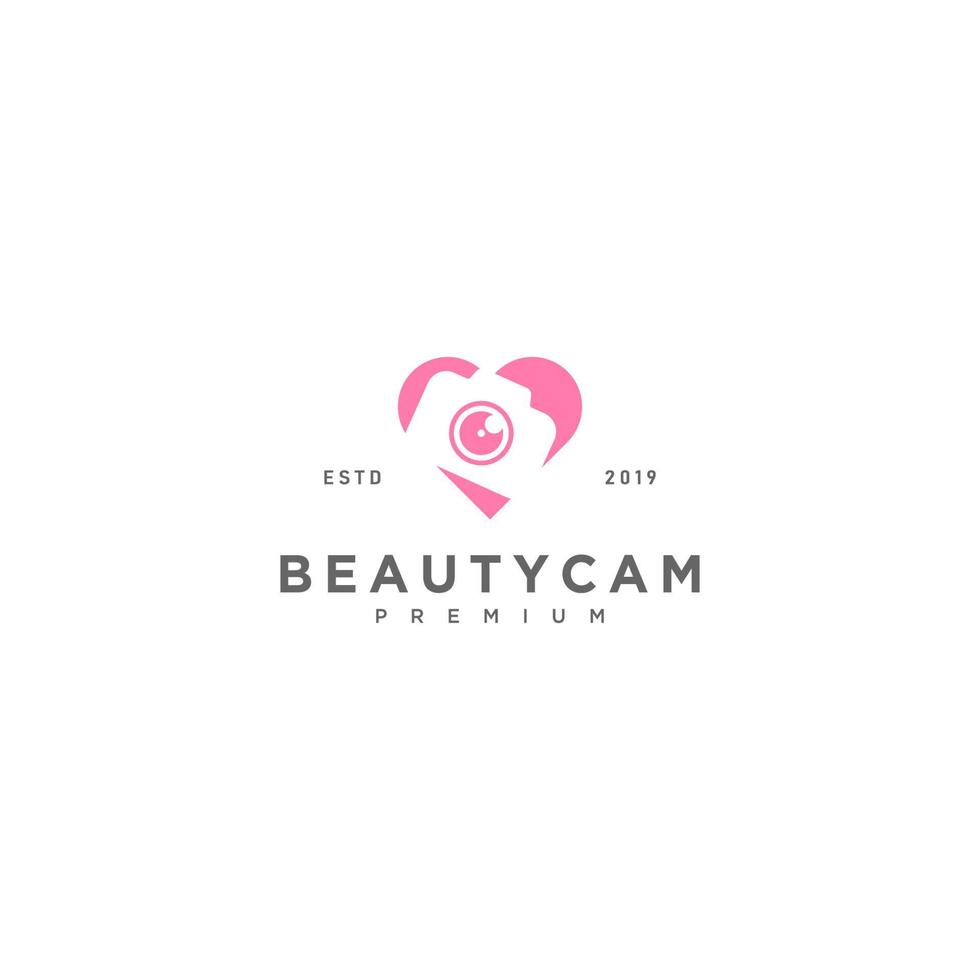 vector de logotipo de cámara de belleza