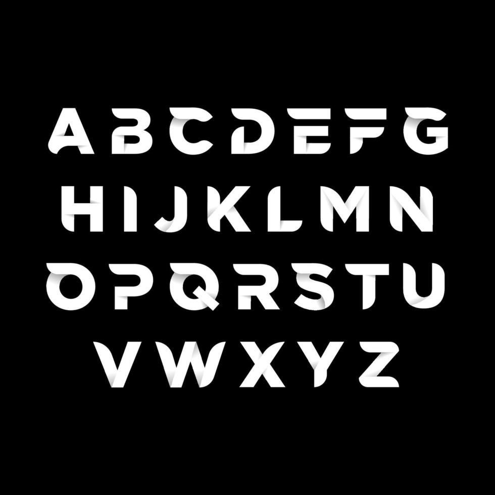 vector de fuente de alfabeto moderno