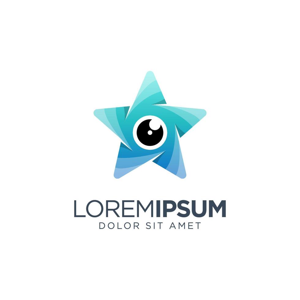 Star camera logo vector