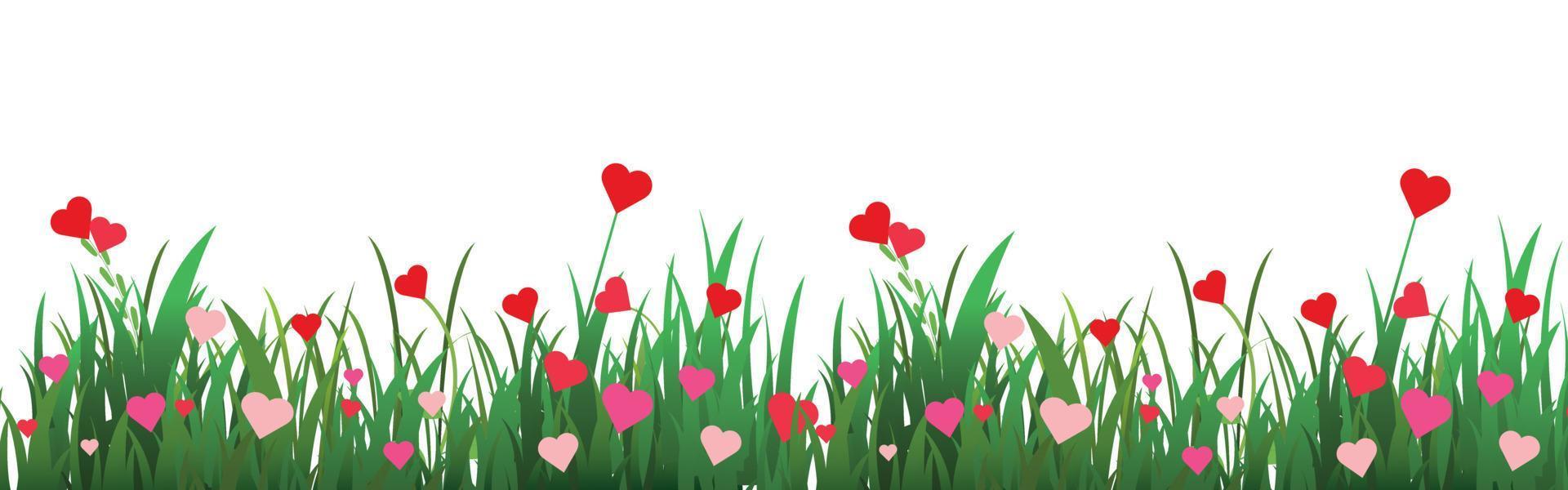Hearts flowers . Flowers background. Vector illustration.