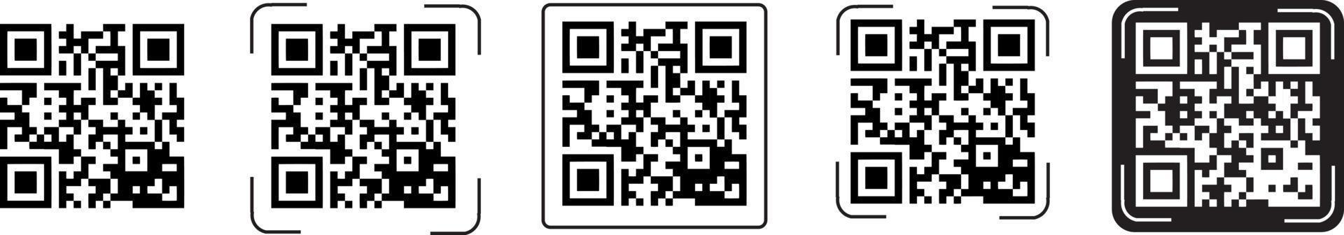 Scan QR code icon. Digital scanning qr code. QR code scan for smartphone. QR code for payment. Scan QR code symbol vector