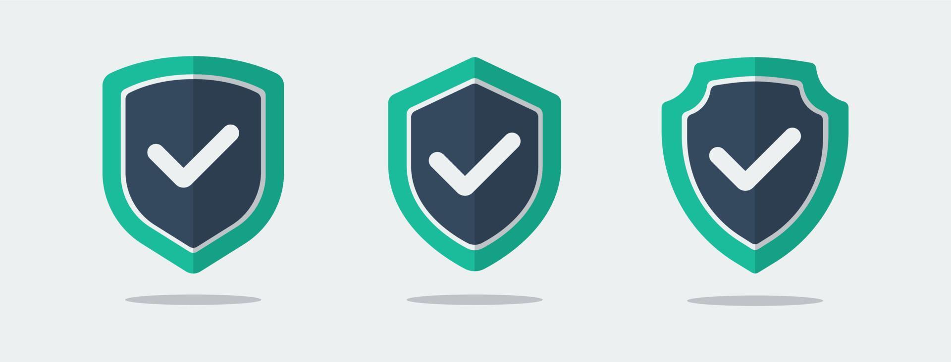 Shield icon. Protection, security, guard. Flat vector illustration suitable for many purposes.