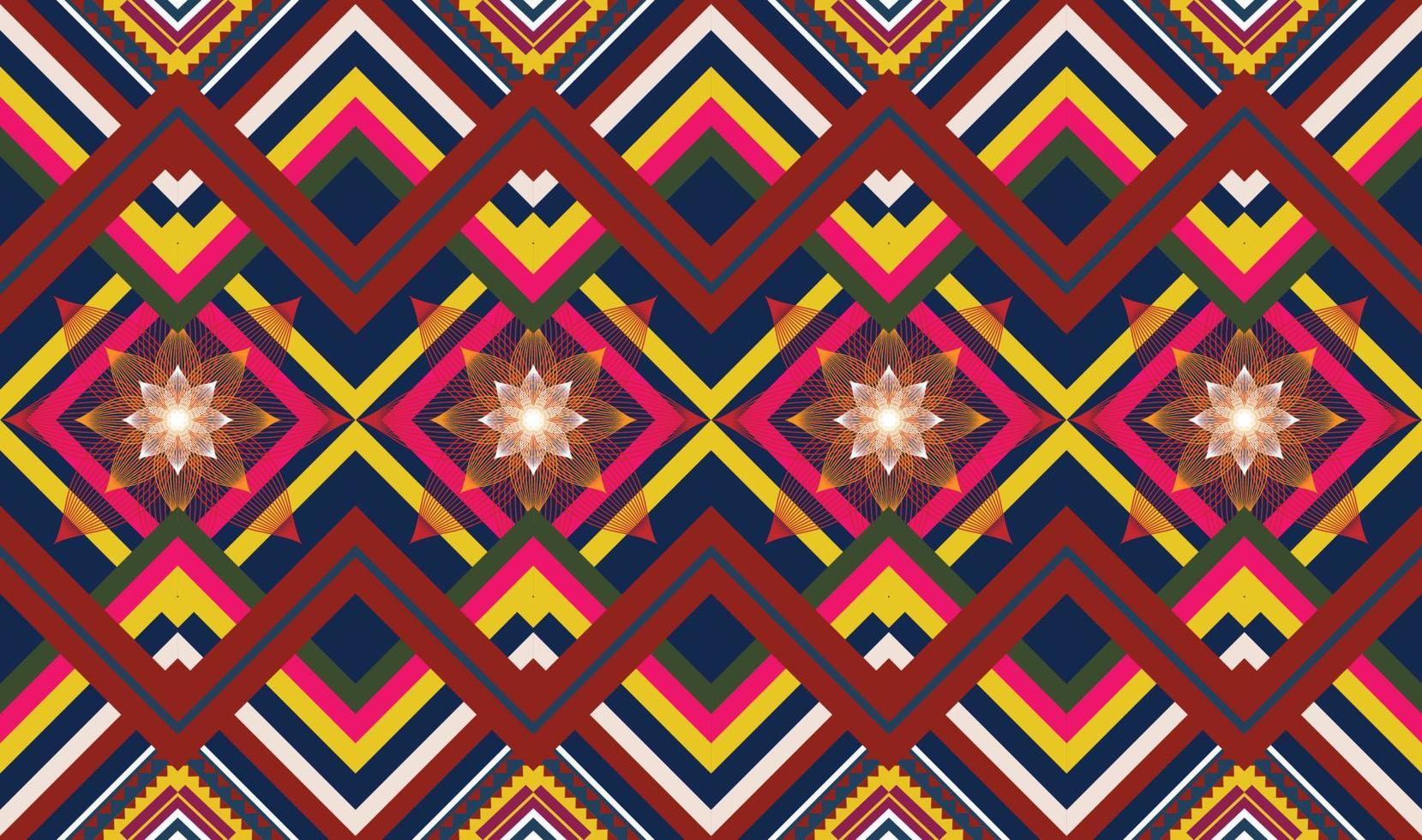 patrón étnico geométrico oriental transparente para fondo o papel tapiz. diseño de cortina de piso de alfombra vector