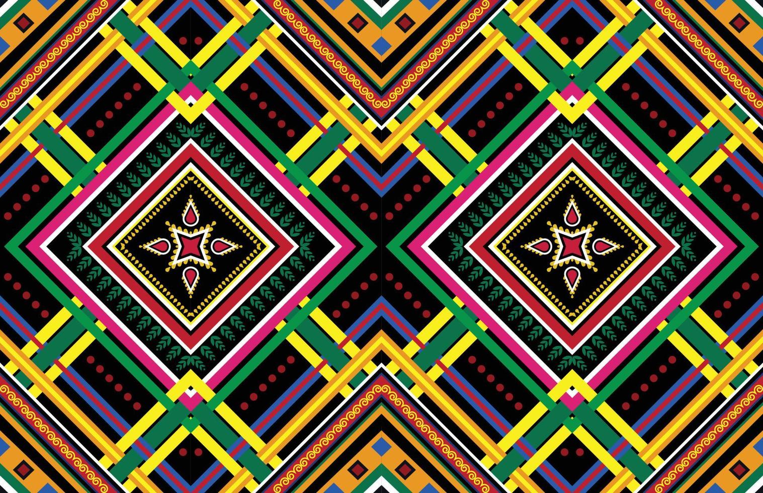 Seamless oriental geometric ethnic pattern for background or wallpaper. Carpet floor curtain design vector