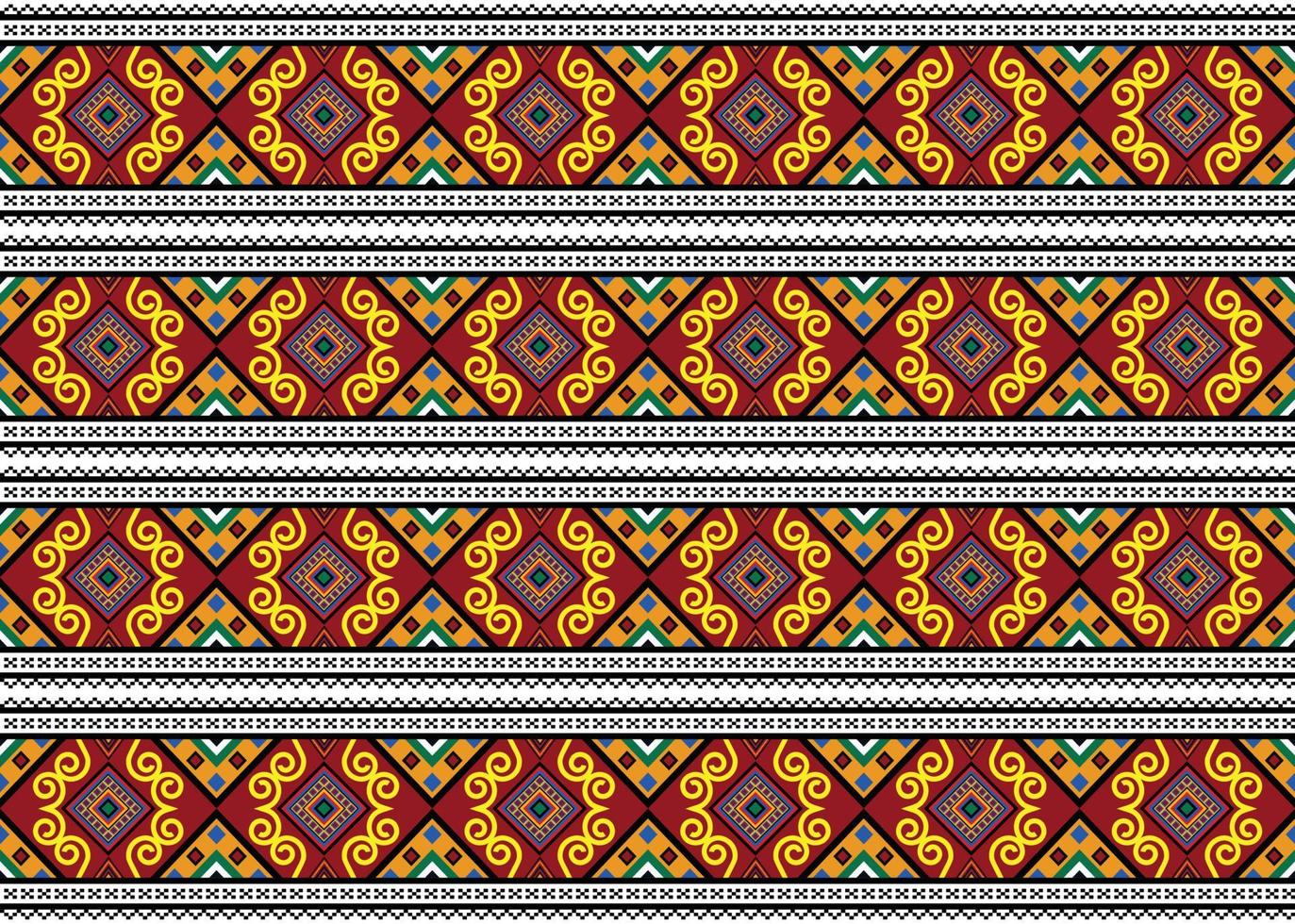 Seamless oriental geometric ethnic pattern for background or wallpaper. Carpet floor curtain design vector