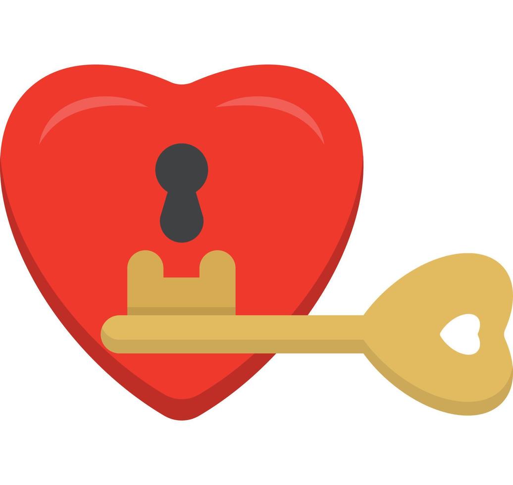 heart lock  with key vector icon Which Can Easily Modify Or Edit