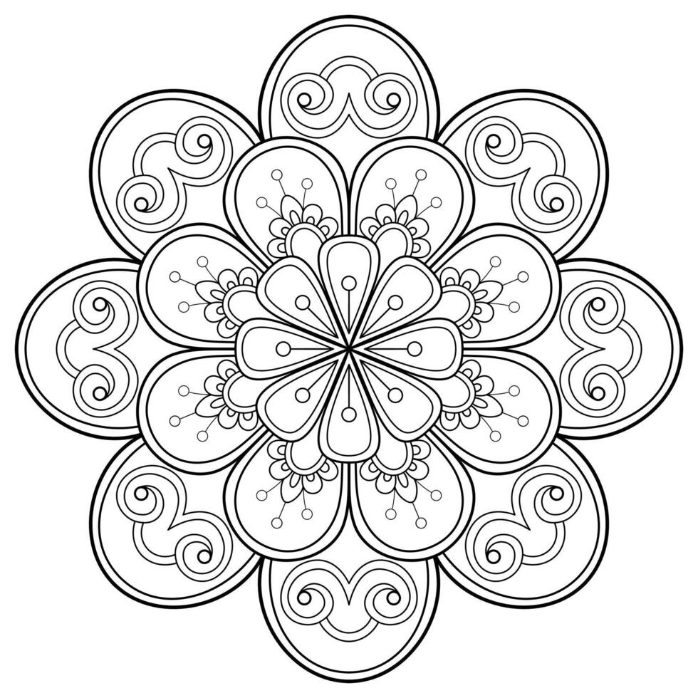 mandala patrón libro para colorear arte fondos de pantalla diseño vector