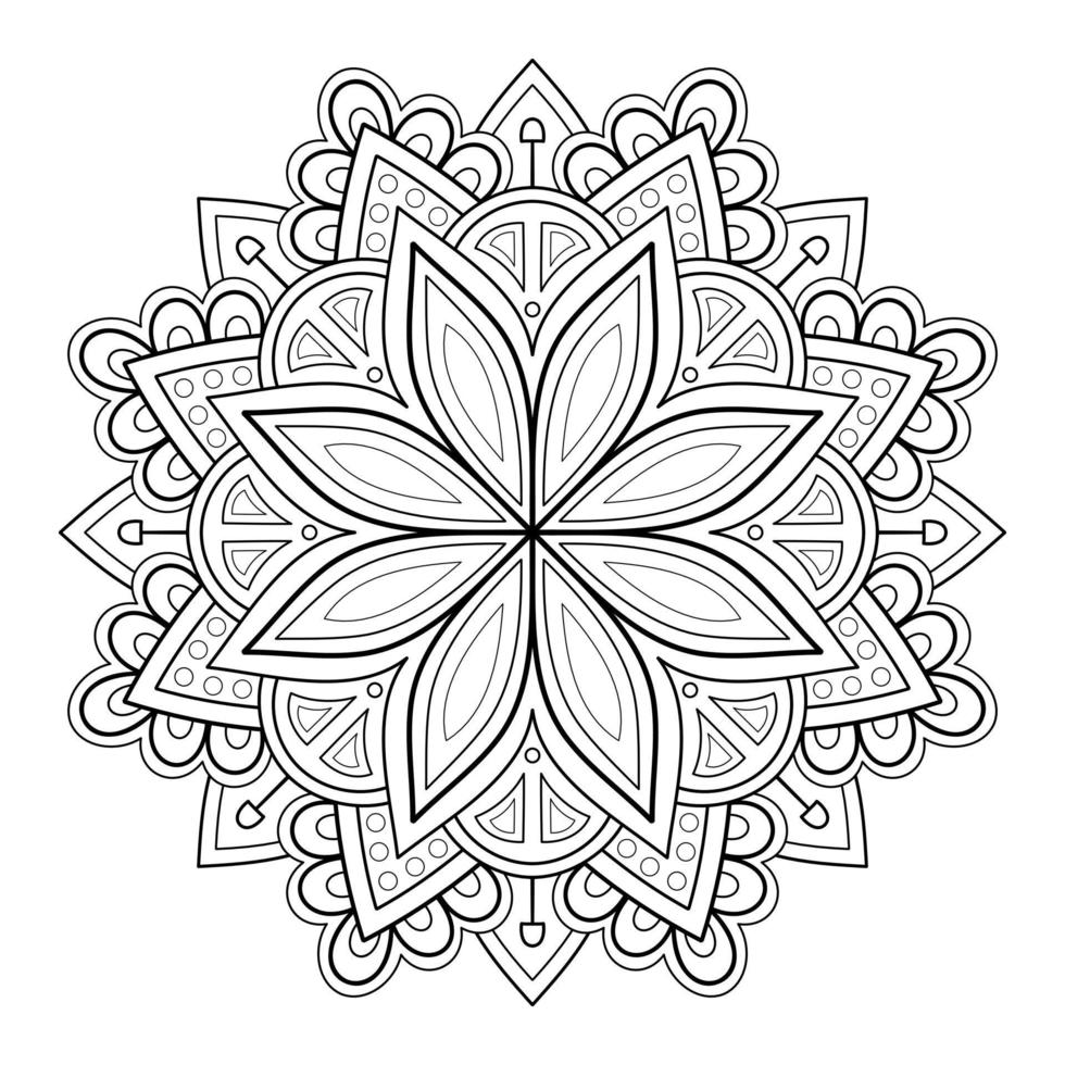 mandala patrón libro para colorear arte fondos de pantalla diseño vector