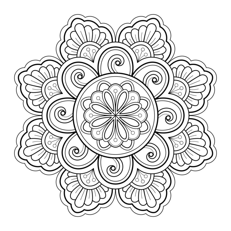 mandala patrón libro para colorear arte fondos de pantalla diseño vector