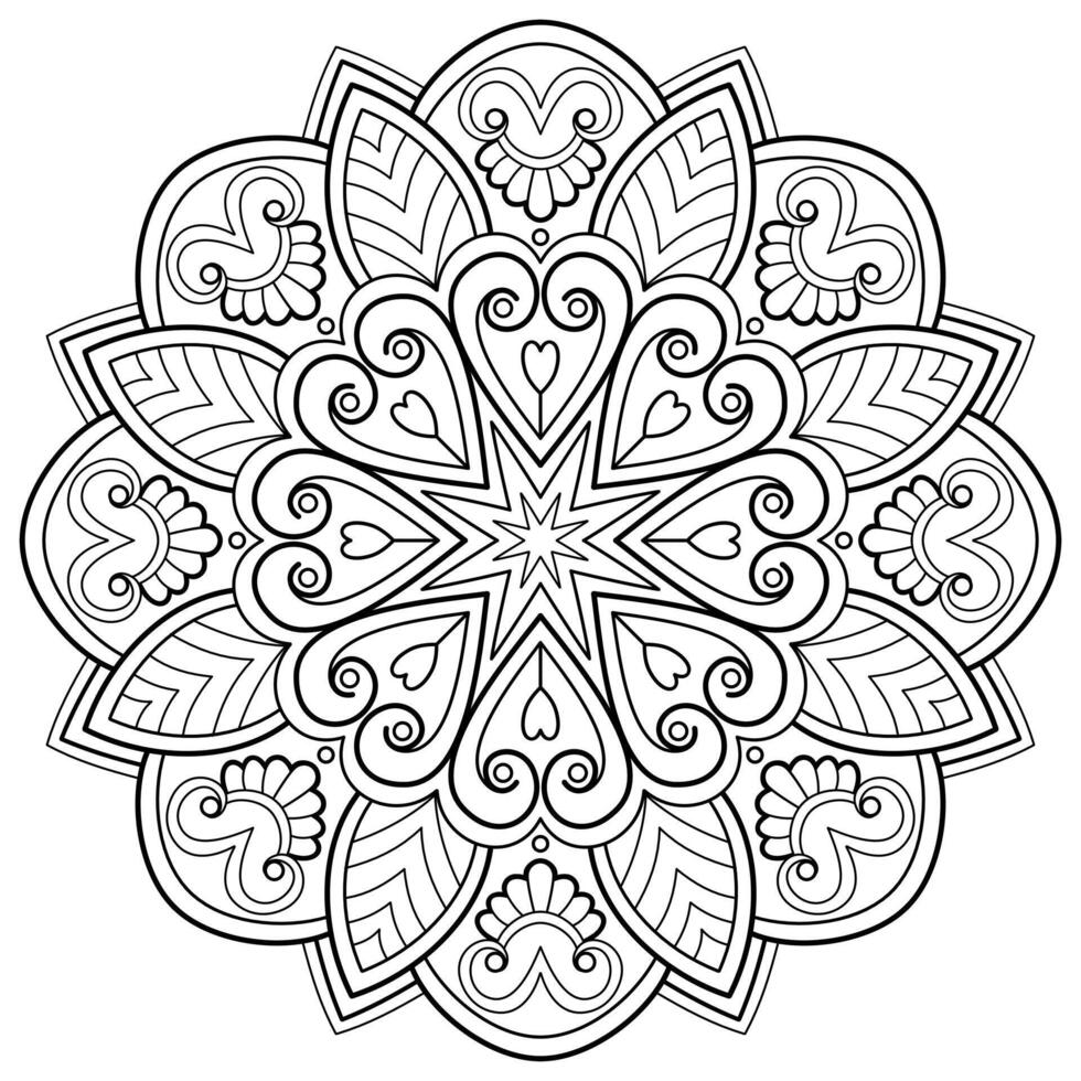 mandala patrón libro para colorear arte fondos de pantalla diseño vector