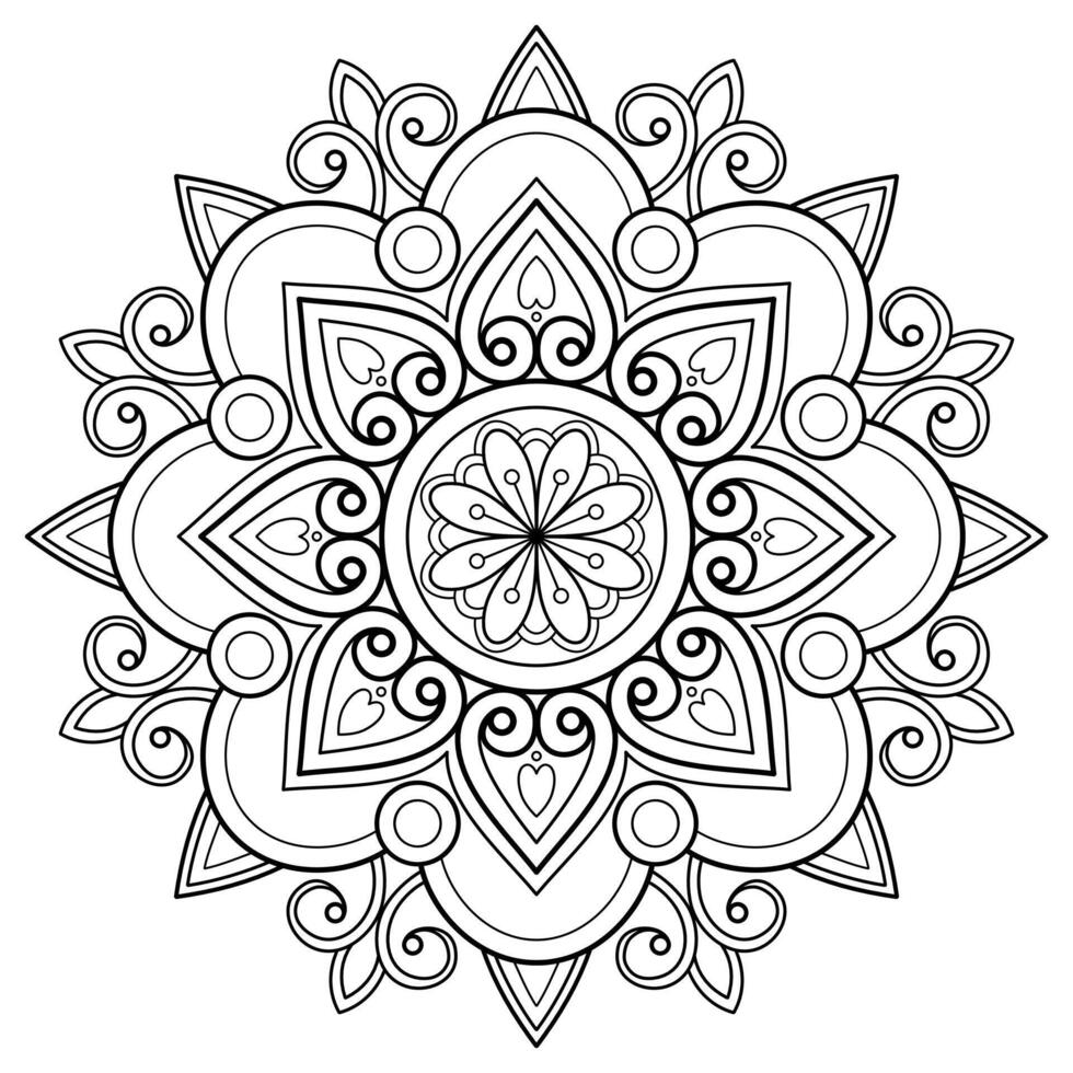 mandala patrón libro para colorear arte fondos de pantalla diseño vector