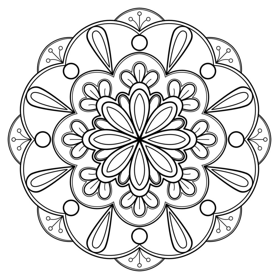 Vector abstract mandala pattern. Art on the wall. Coloring book