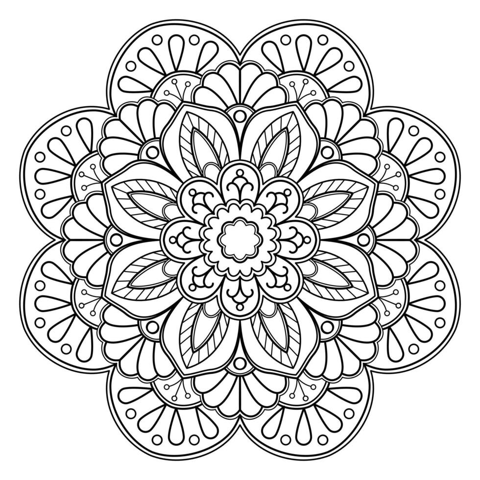 Vector abstract mandala pattern. Art on the wall. Coloring book