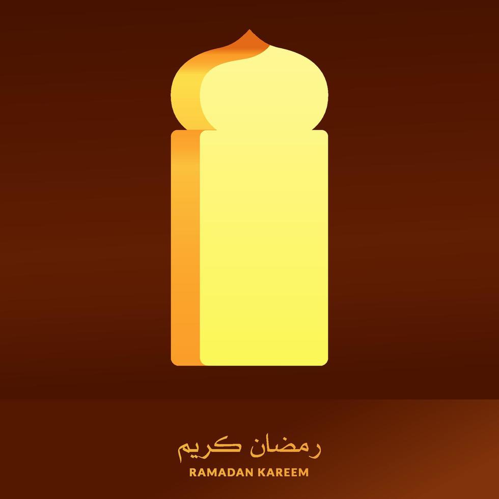 empty room mosque with warm rays light trough window for ramadan kareem or islamic event party vector