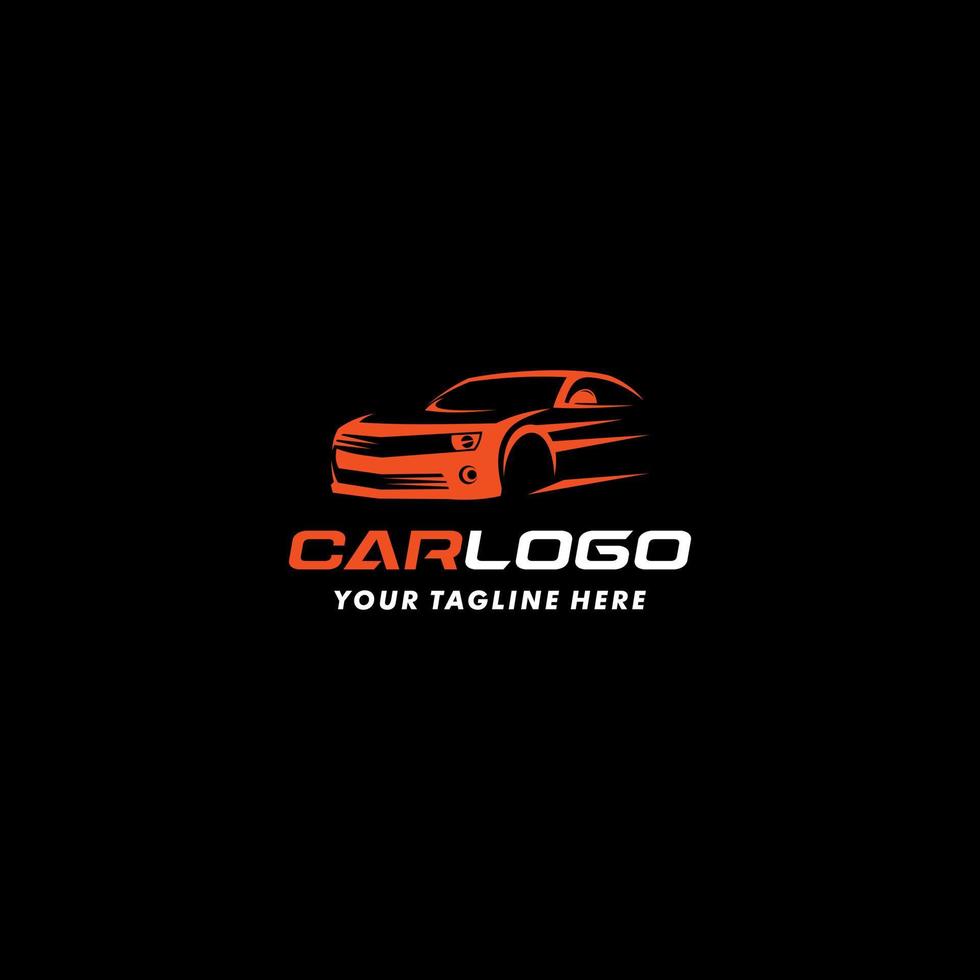plantilla de logotipo de símbolo de coche, silueta vectorial estilizada vector
