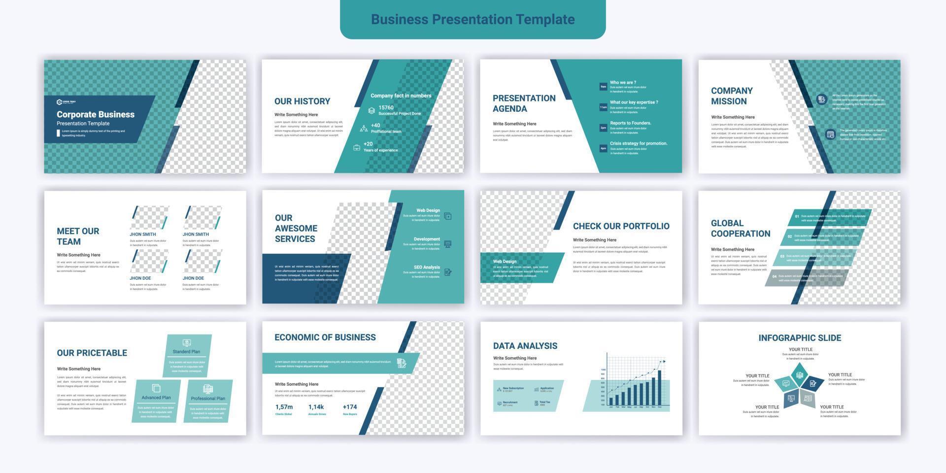 Corporate Business Presentation Template vector