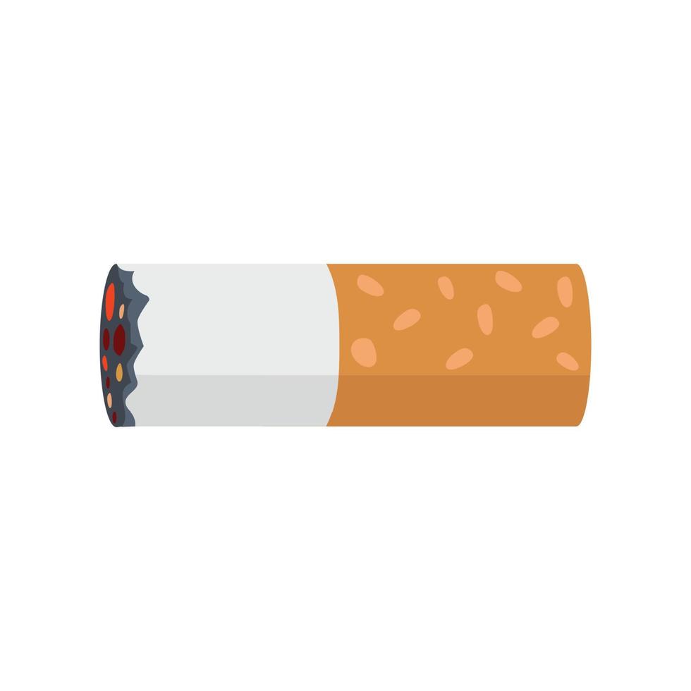 Cigarette butt on white background vector