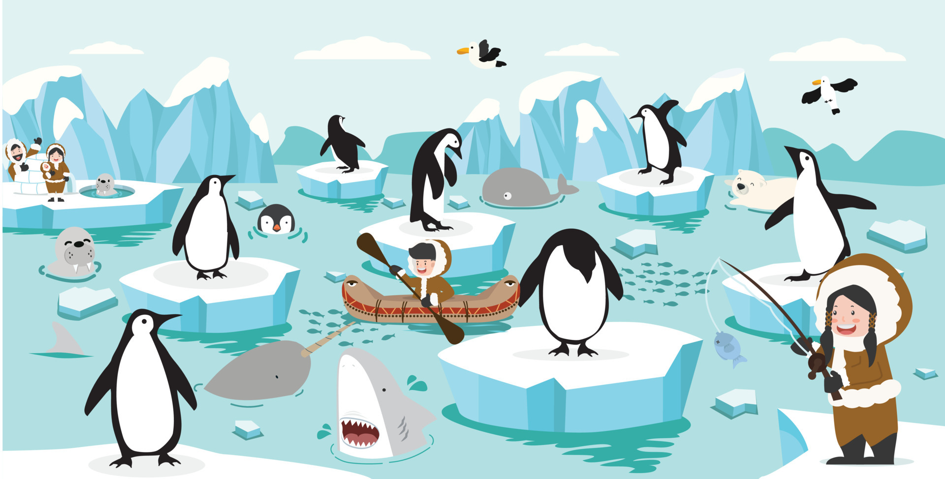 North pole Arctic Cartoon landscape collection 5546417 Vector Art at Vecteezy North pole Arctic Cartoon landscape collection 5546417 Vector Art at Vecteezy