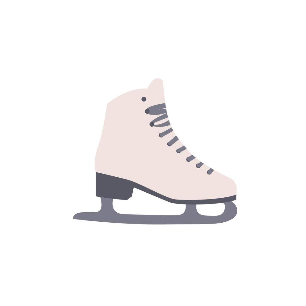 patinar sobre hielo. símbolo de patines de figuras. estilo plano vector