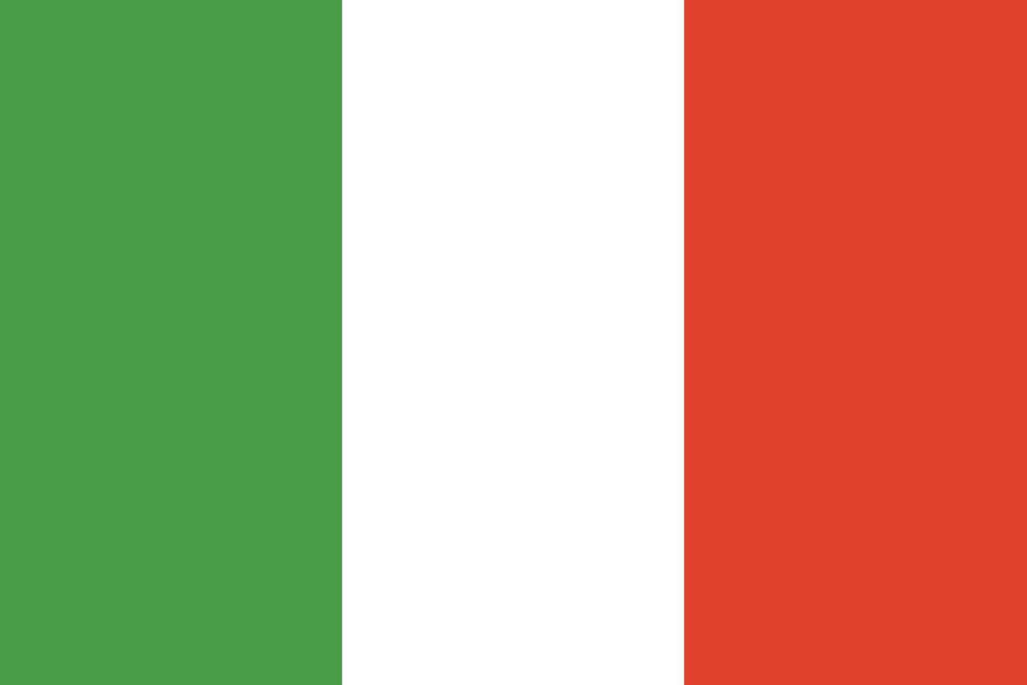 Italy flag. Official colors and proportion. National Italy flag. vector