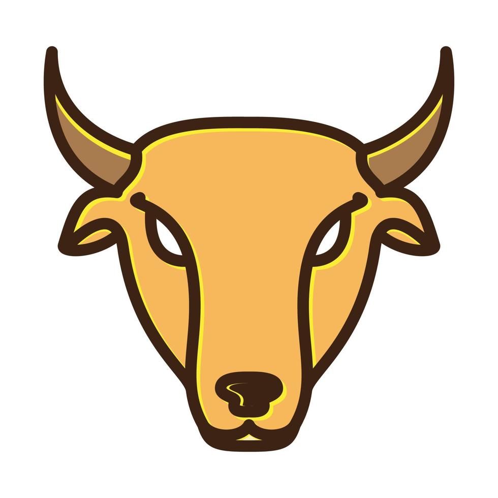 naranja animal cabra cabeza vintage logo diseño vector icono símbolo ilustración