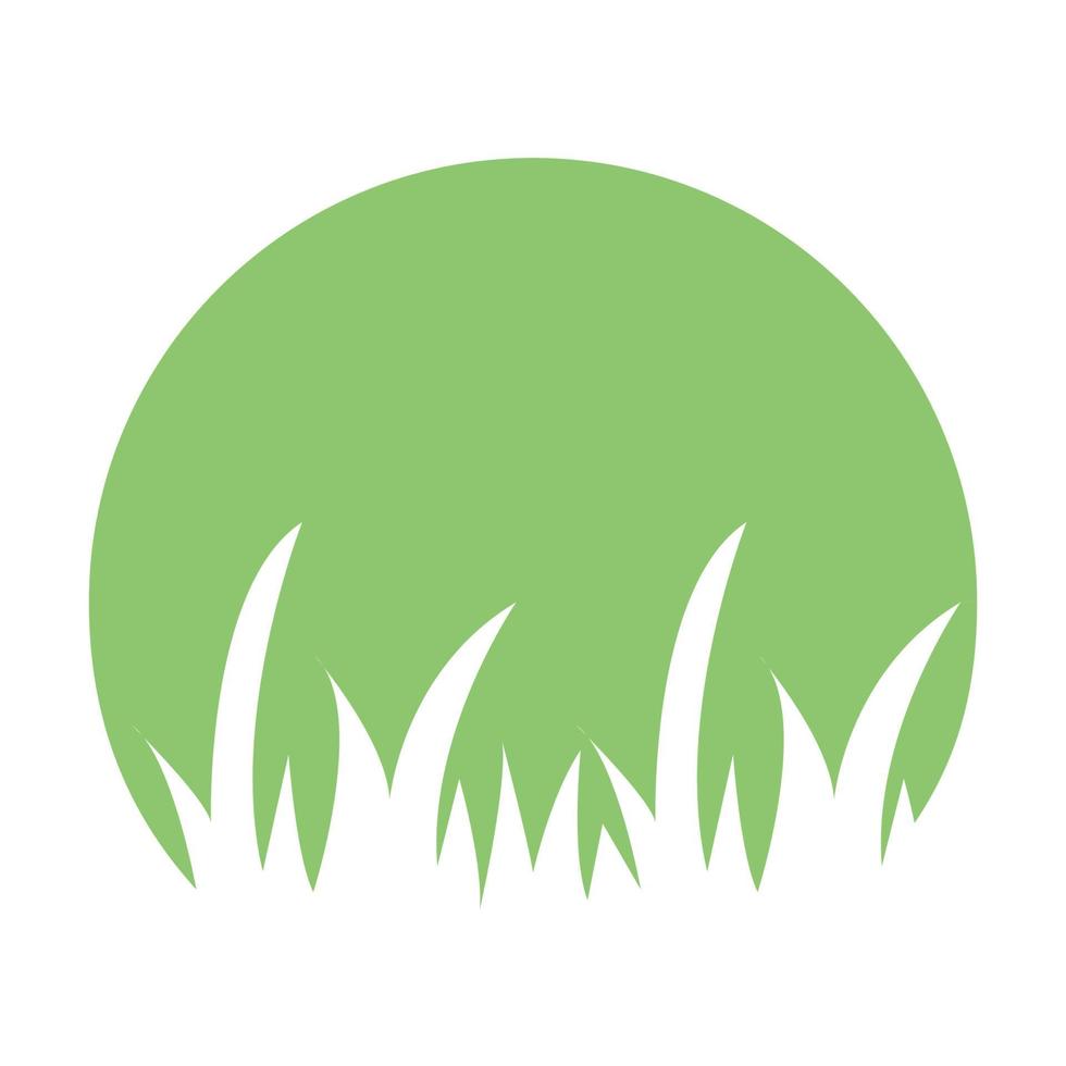 negative space green grass logo symbol vector icon illustration graphic design