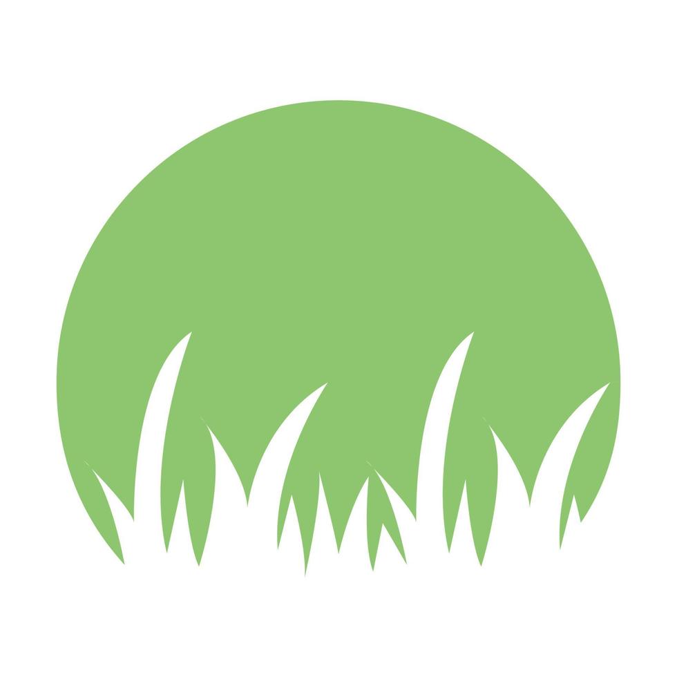 negative space green grass logo symbol vector icon illustration graphic design