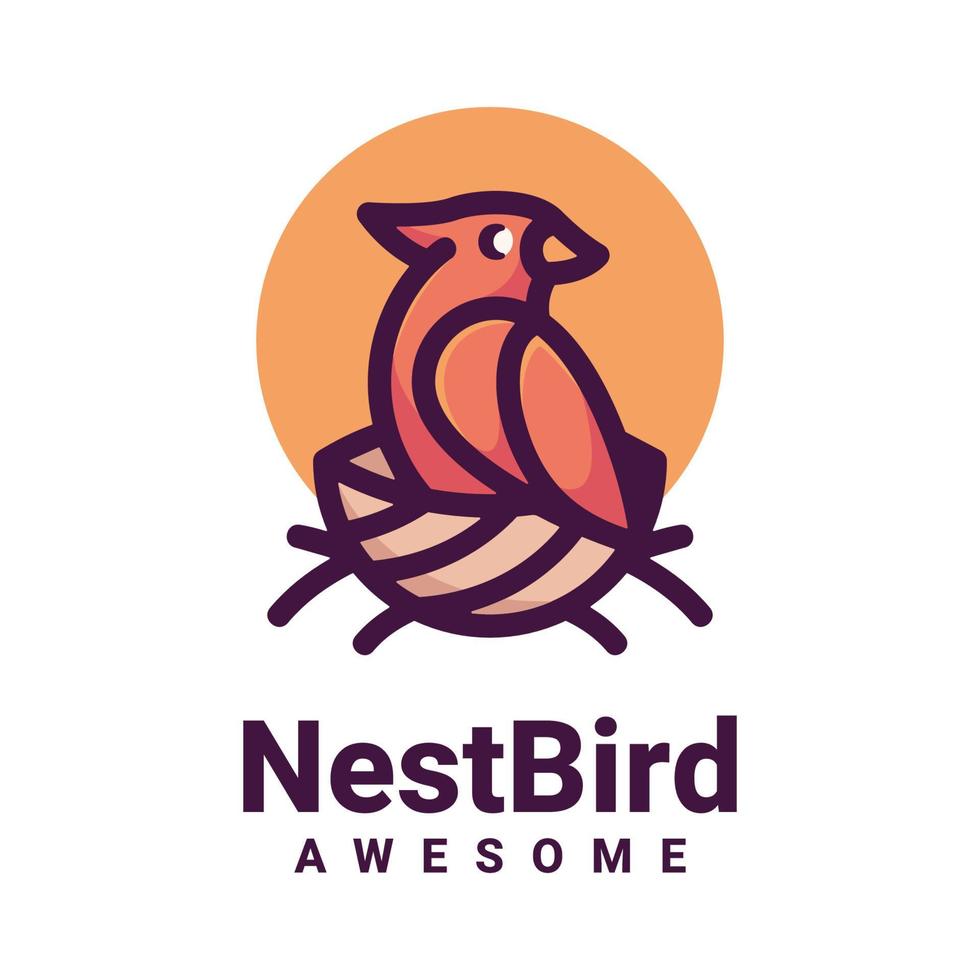 Illustration vector graphic of nestbird, good for logo design