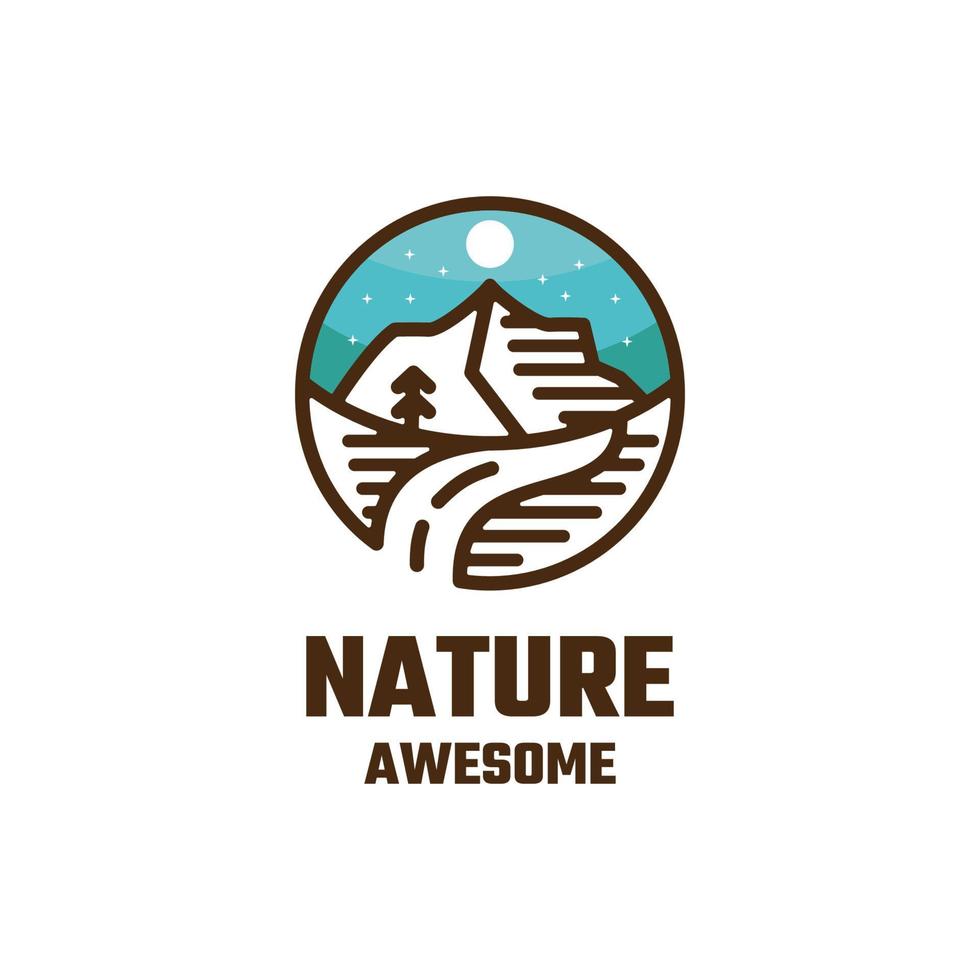 gráfico vectorial ilustrativo de la naturaleza, bueno para el diseño de logotipos vector