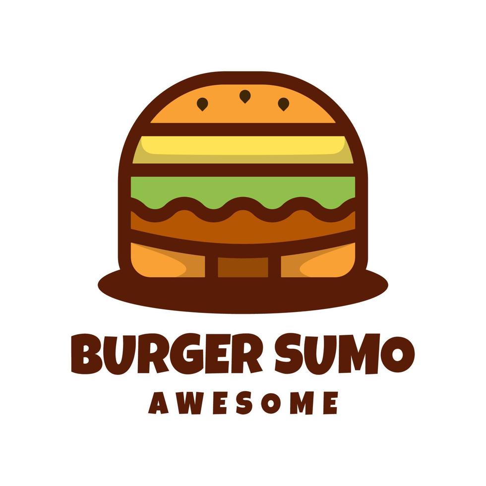 Illustration vector graphic of Burger Sumo, good for logo design