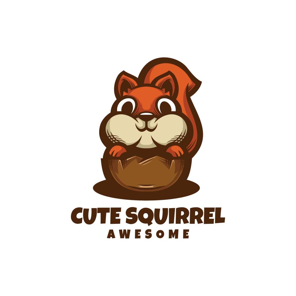 Illustration vector graphic of Cute Squirrel, good for logo design