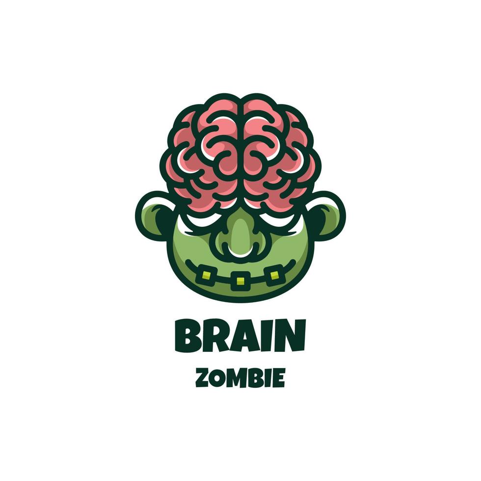 gráfico vectorial de ilustración de zombie cerebral, bueno para el diseño de logotipos vector
