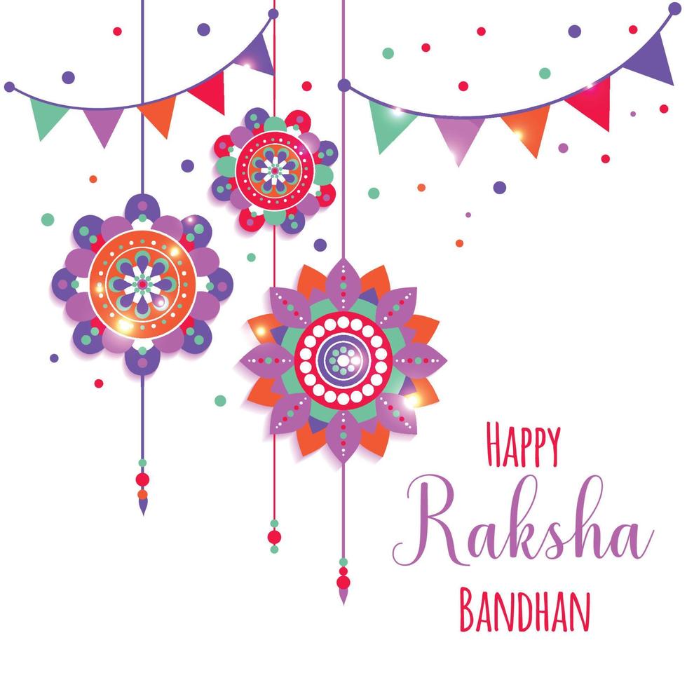 A graphic vector design for an Indian festival - Raksha Bandhan.