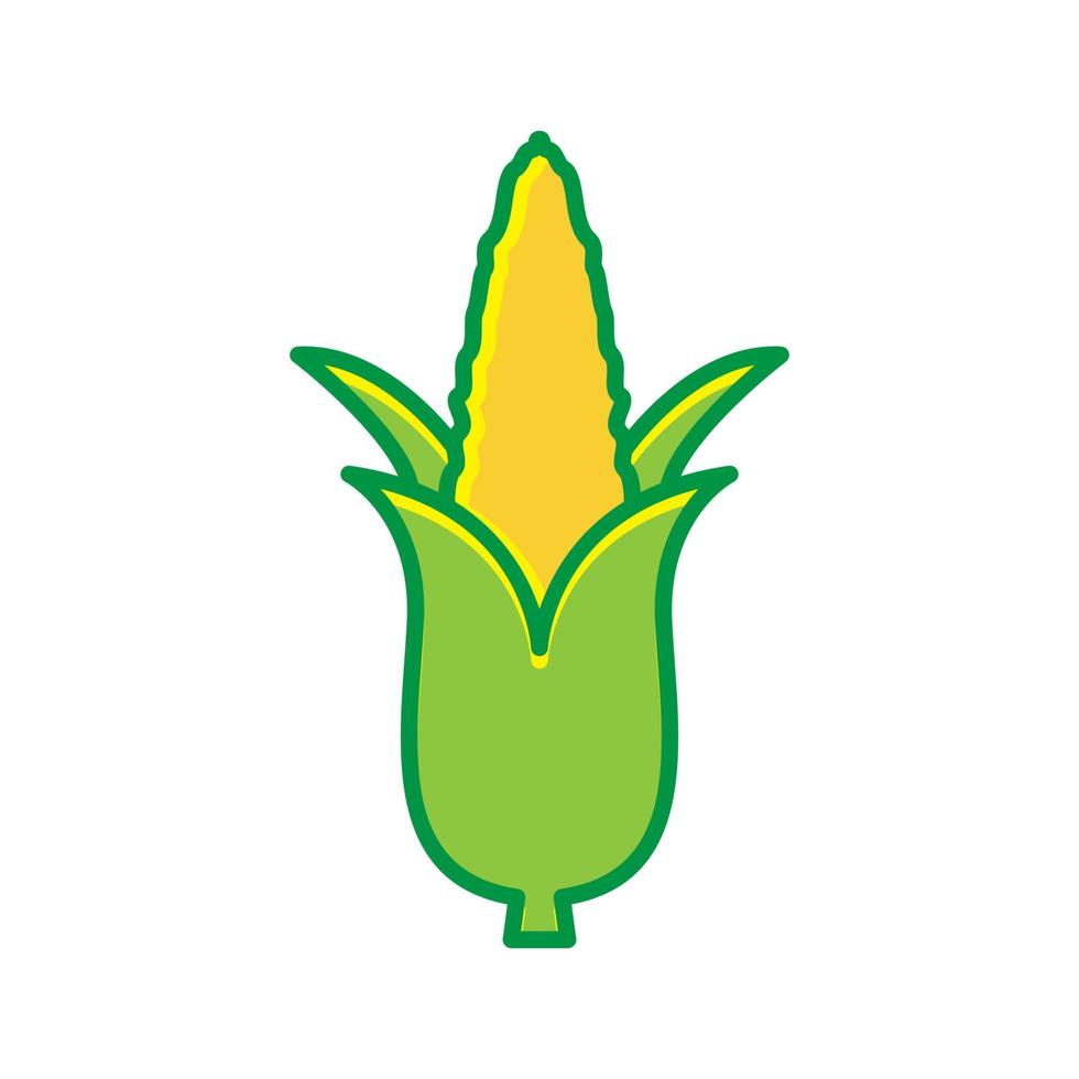 colorido vegetal maíz logotipo diseño vector icono símbolo ilustración
