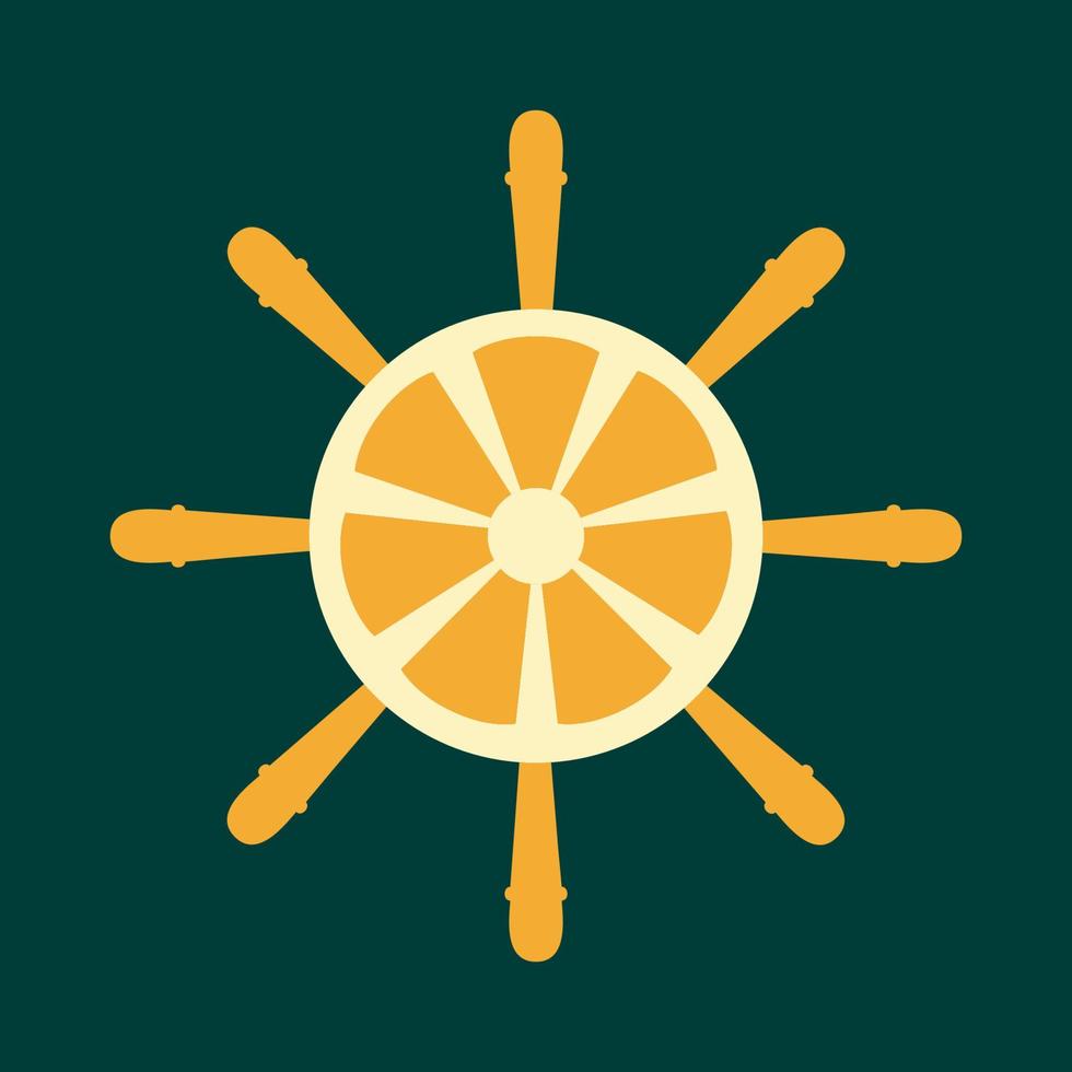 vector de diseño de logotipo degradado naranja timón