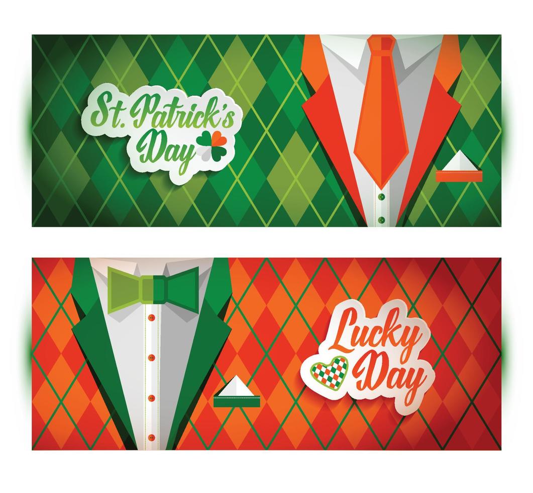 Saint Patrick s day background with suit vector