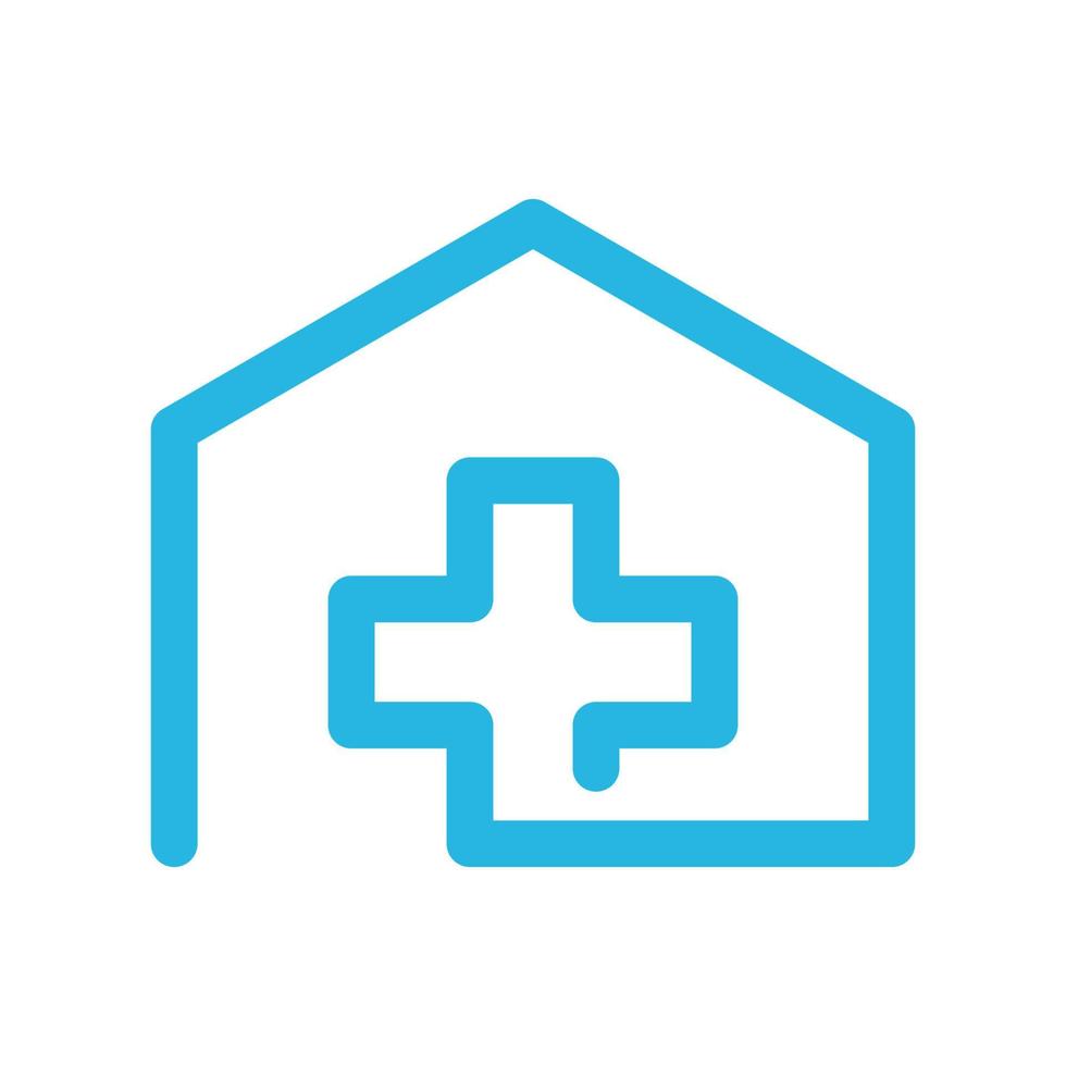 continuous lines home medical logo symbol icon vector graphic design illustration idea creative