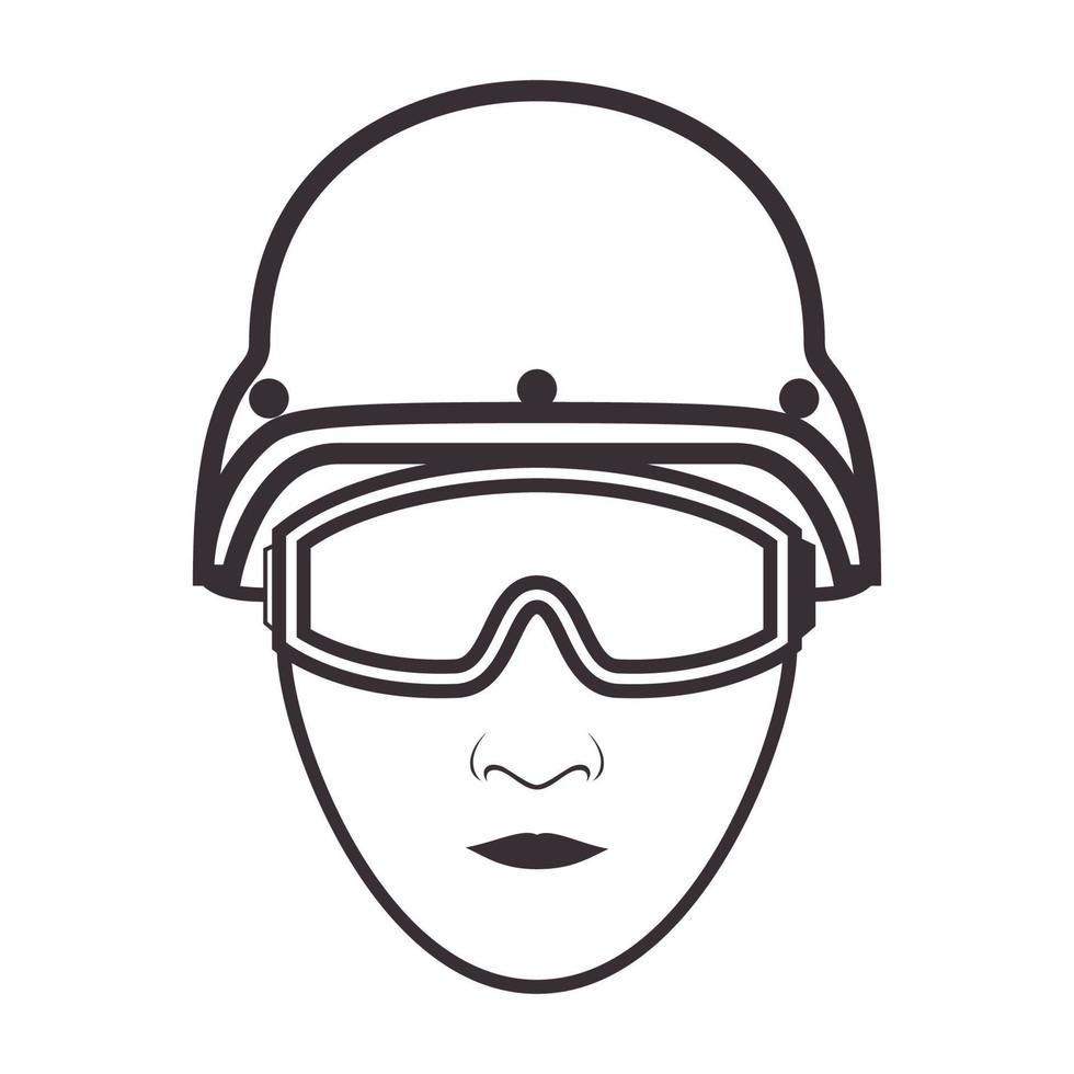 man head ice ski logo symbol vector icon illustration graphic design