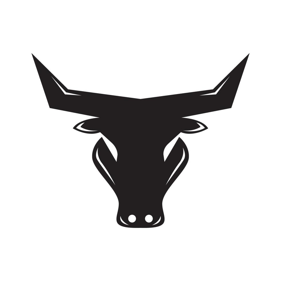 modern shape black head cow logo design vector graphic symbol icon sign illustration creative idea