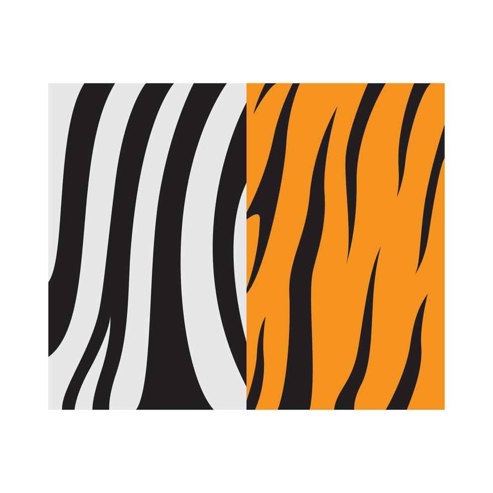 diseño de ilustración de icono de vector de logotipo salvaje de cebra con tigre