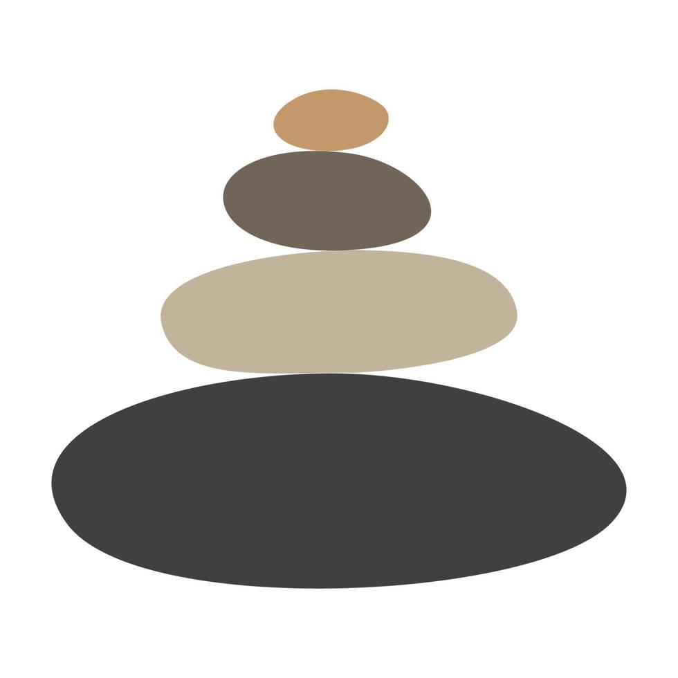 piedra roca equilibrio colorido logotipo vector símbolo icono diseño gráfico ilustración