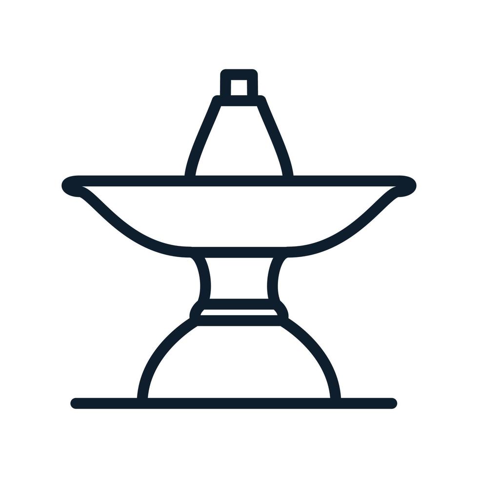 fountain minimalist logo vector icon illustration design