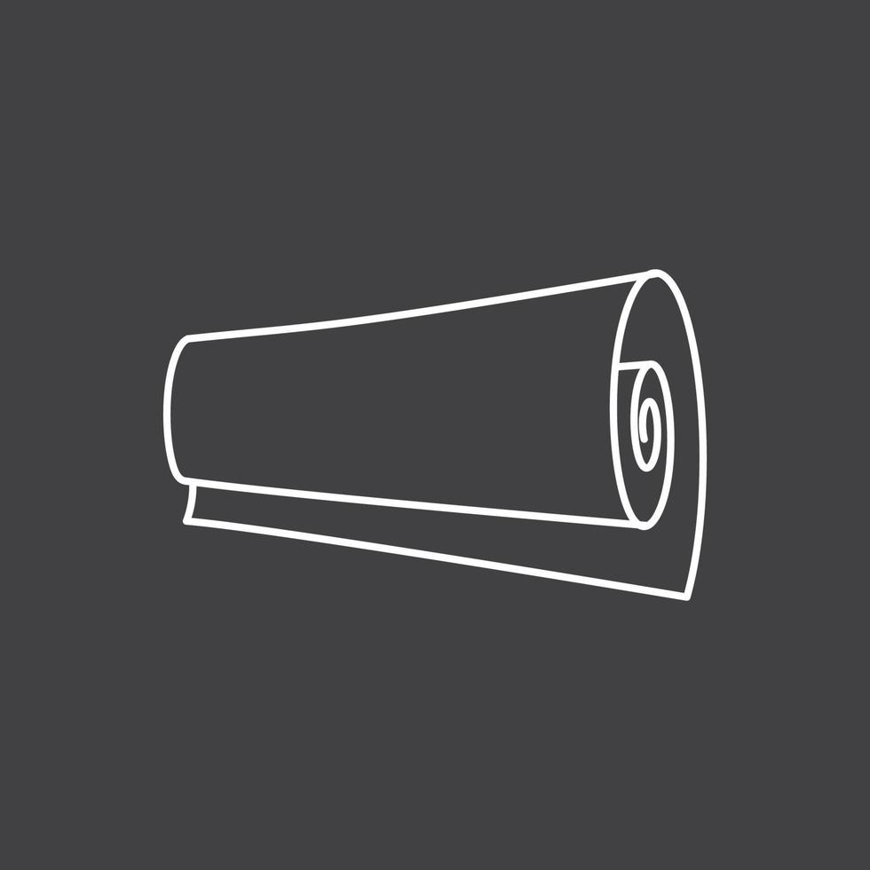 roll long paper lines simple logo vector icon symbol graphic design illustration