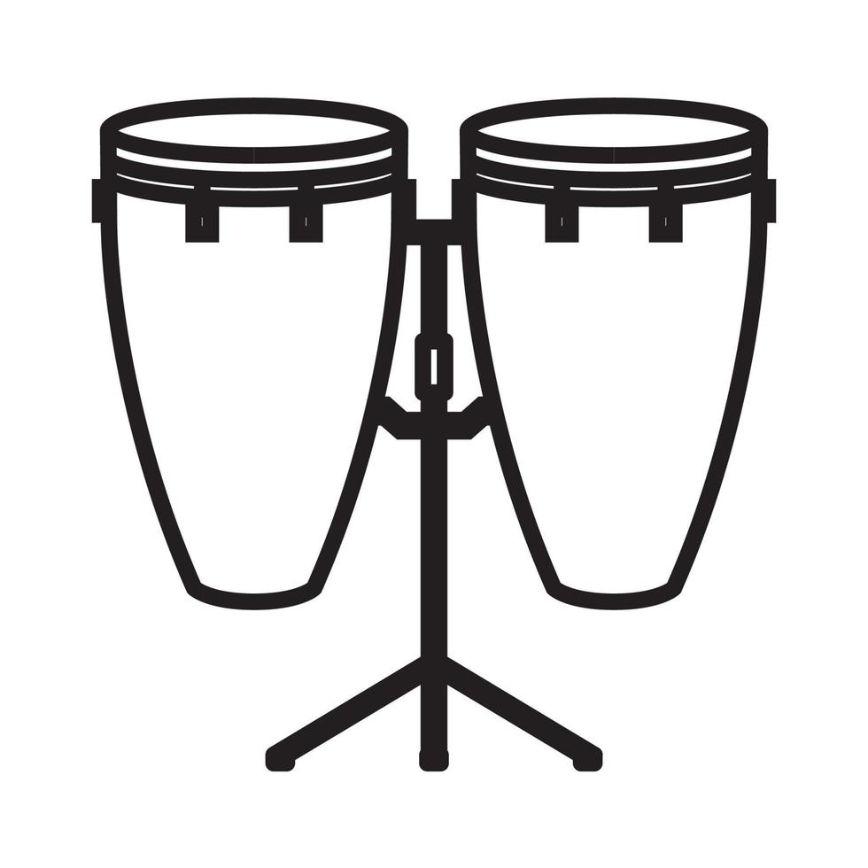 lines music percussion conga drum logo vector symbol icon design illustration