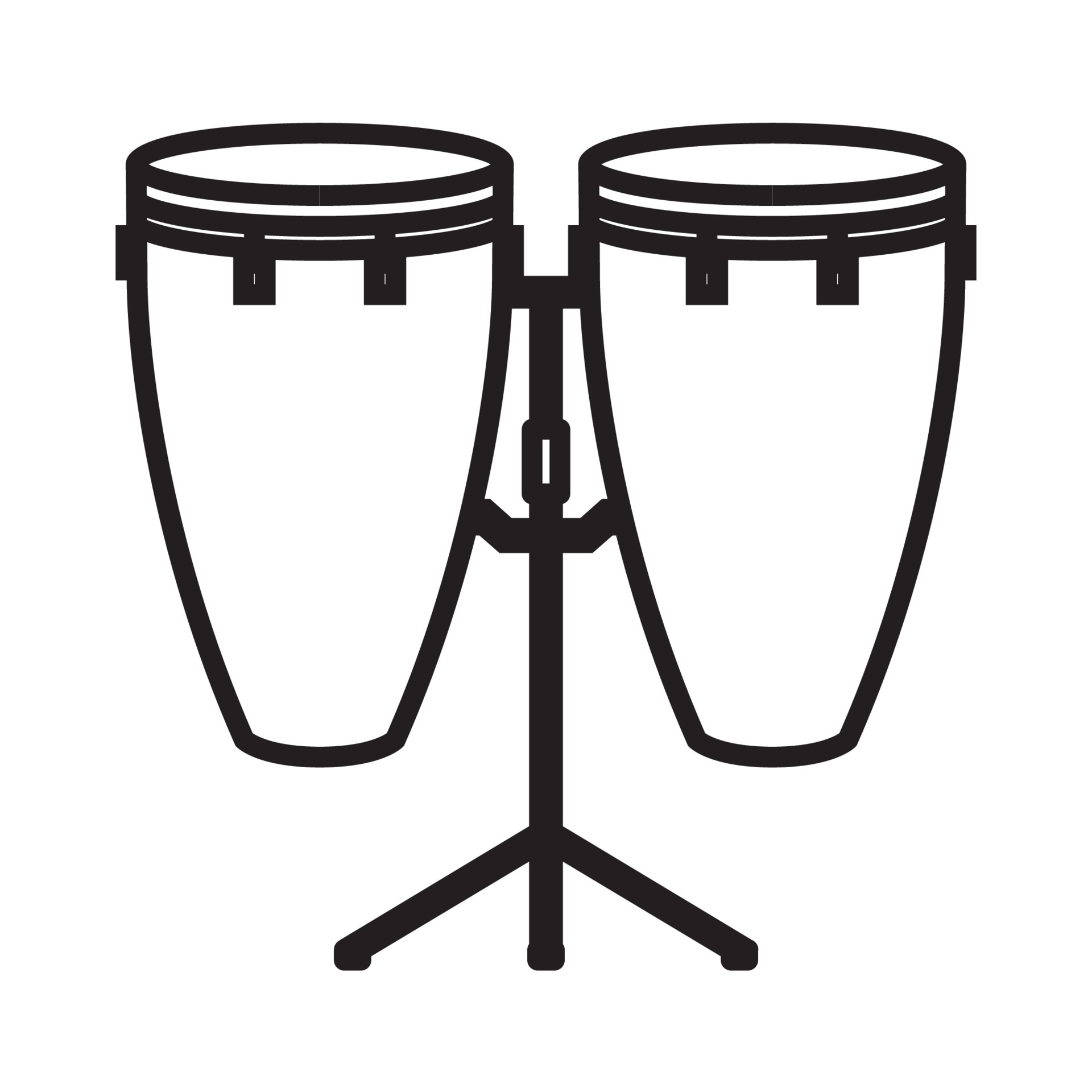 lines music percussion conga drum logo vector symbol icon design