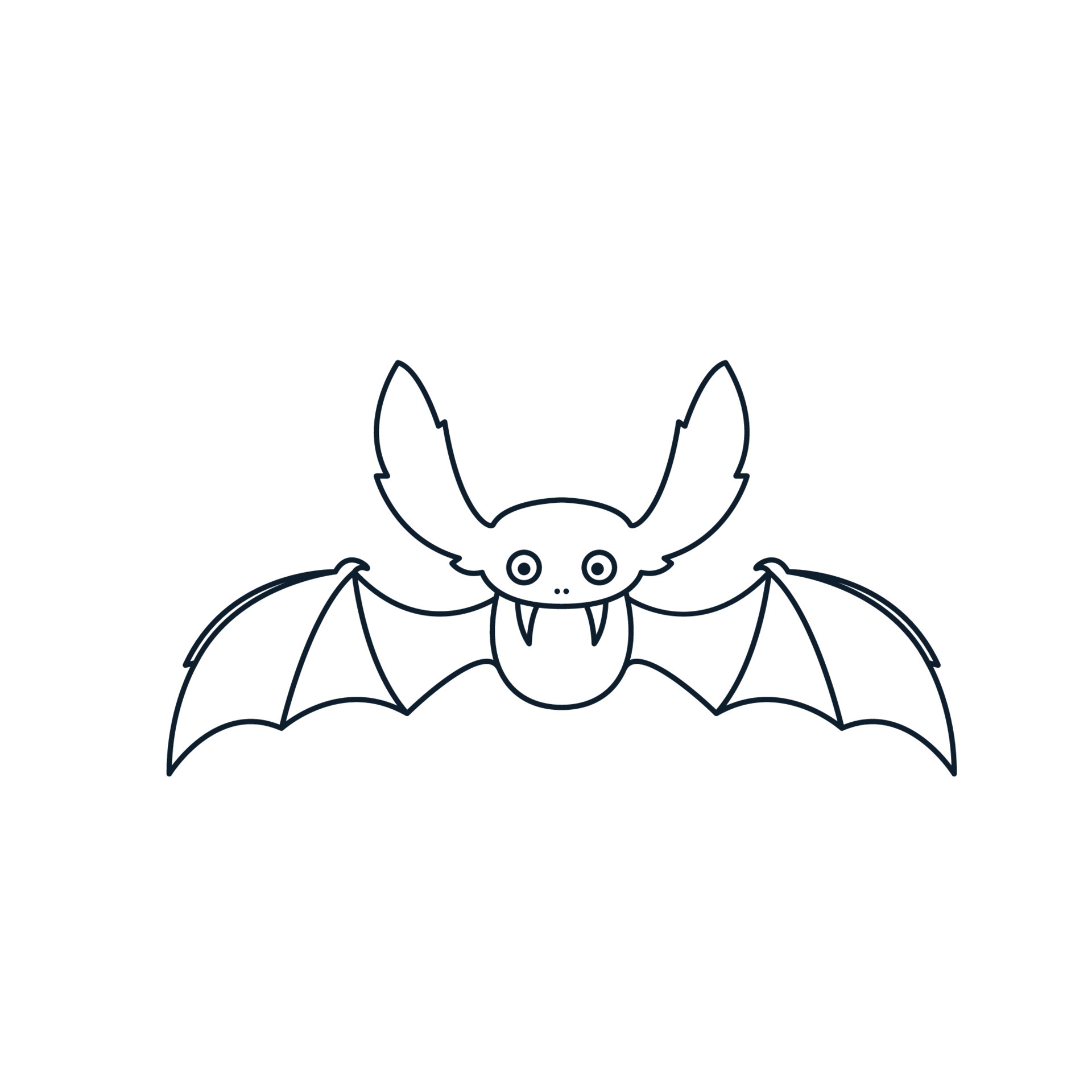 cute bat outline clip art