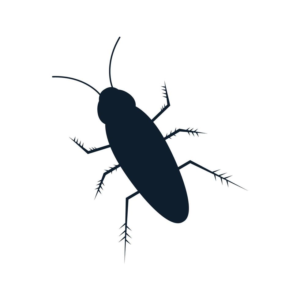 animal insect cockroach silhouette shape modern logo vector icon illustration design