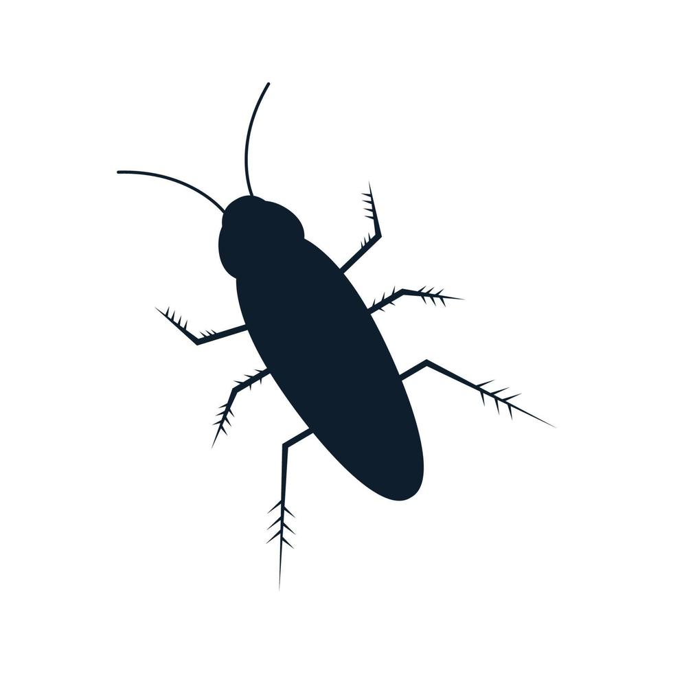 animal insecto cucaracha silueta forma moderno logo vector icono ilustración diseño